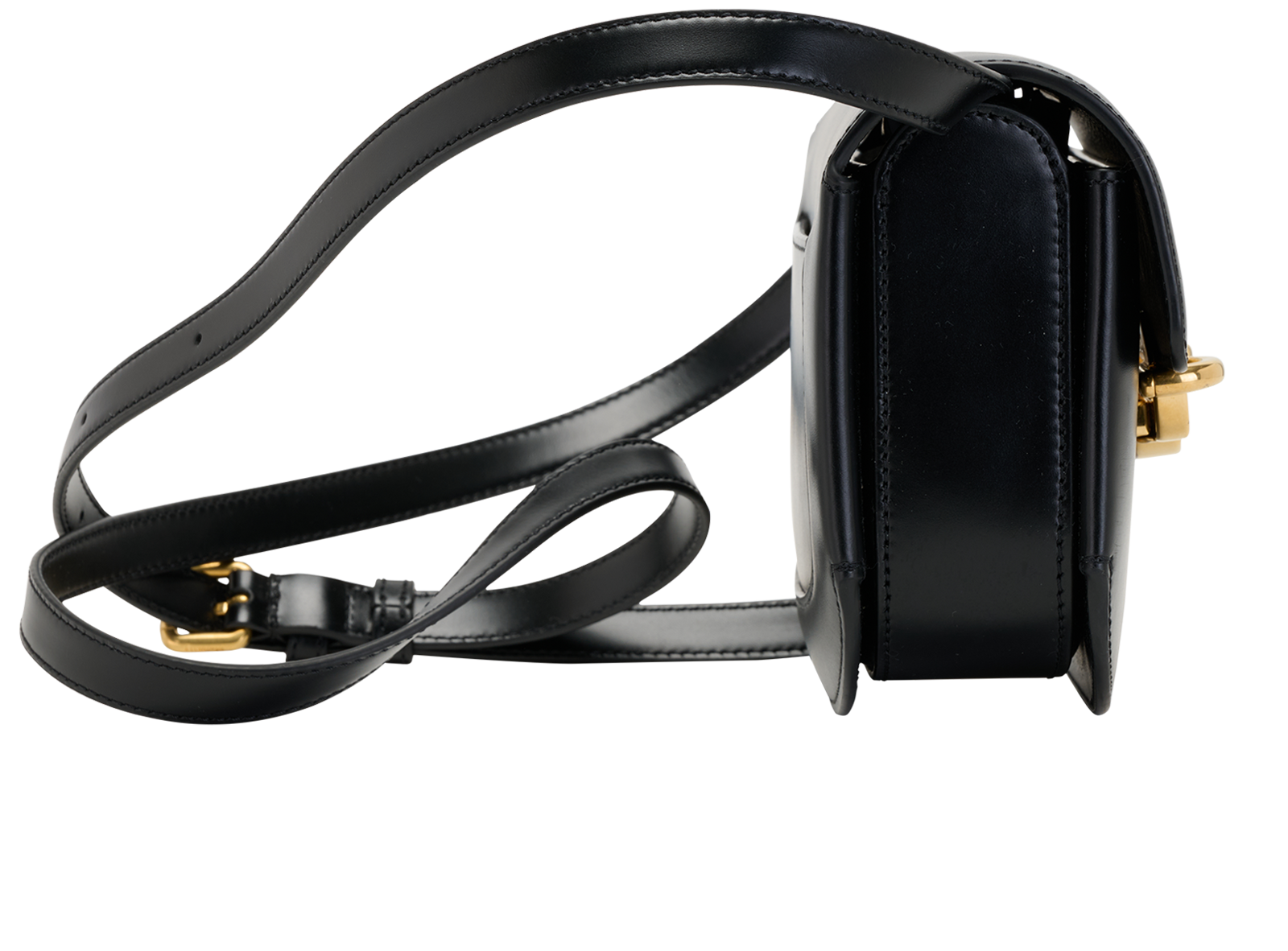 Small Pimlico Satchel, &pound;550, Handbags, Black, Leather, Side view